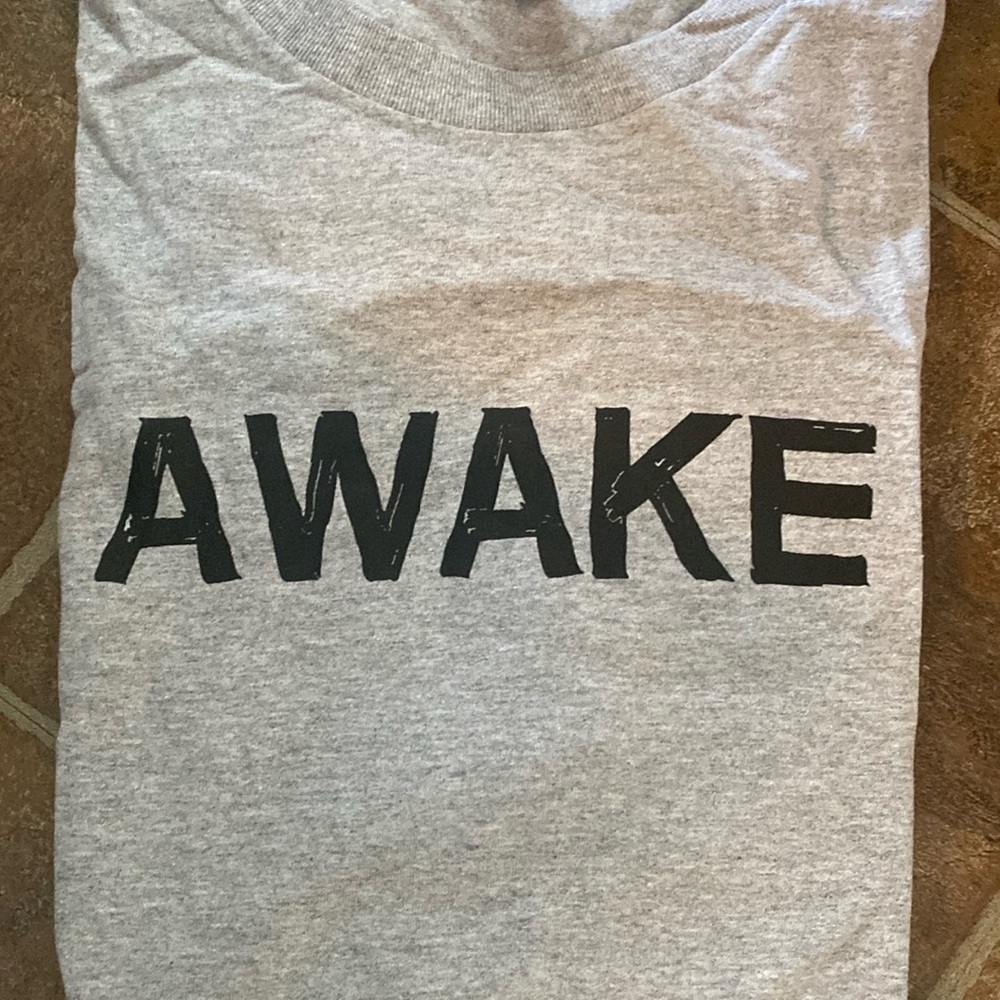 Original screen print graphic T-shirts AWAKE on front - EASIER TO FOOL - on back